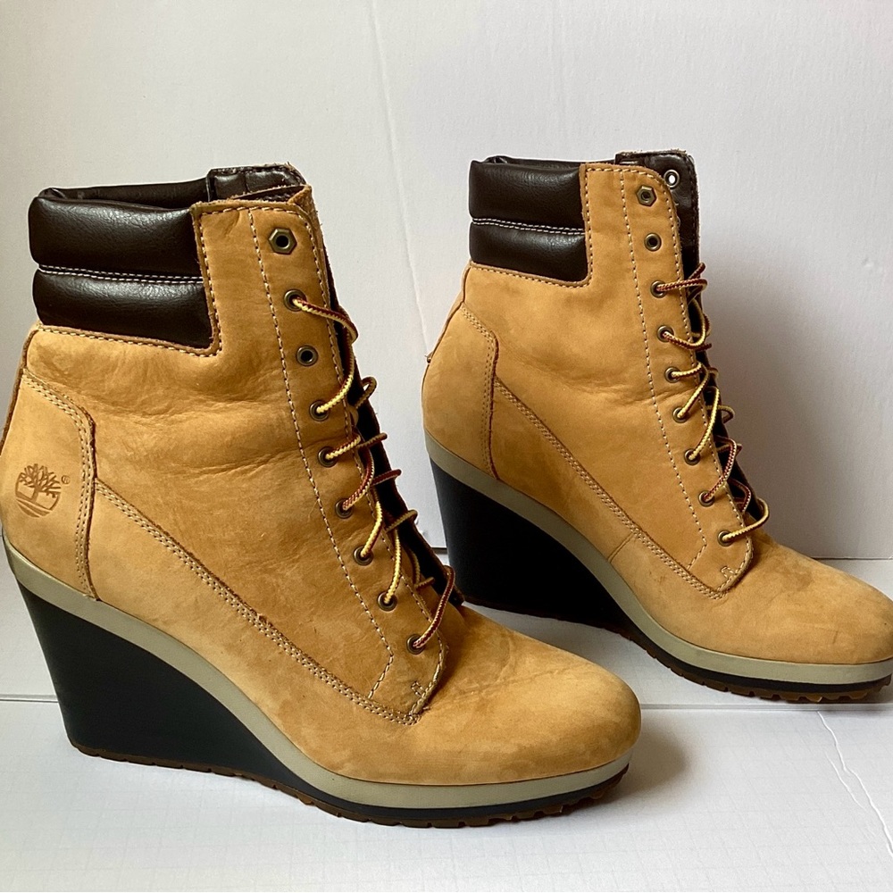 Timberland wedge heel ankle boots. Size 11